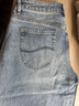 Lee25新品寬松天絲五袋款淺藍色女闊腿牛仔褲潮流 曬單實(shí)拍圖
