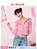 HOLLISTER美式毛圈布拉鏈連帽短款外套衛衣26春女裝352-6007 粉色 M (165/88A) 曬單實(shí)拍圖