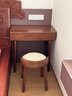 林以笙實(shí)木梳妝臺臥室小戶(hù)型帶鏡子化妝臺收納柜現代簡(jiǎn)約化妝桌書(shū)桌一體 胡桃色妝臺【帶妝鏡】 長(cháng)70*寬40*高78cm【單抽】 曬單實(shí)拍圖
