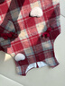 JELLYBABY【小香風(fēng)格紋洋氣連衣裙】26新品深春女童背心裙時(shí)尚小童 紅格 90 曬單實(shí)拍圖