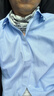 杉杉【DP免燙】長(cháng)袖襯衫男士藍色秋季商務(wù)休閑純棉襯衣 藍色小格 40  曬單實(shí)拍圖