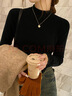 浪莎氣質(zhì)打底衫新品中領(lǐng)內搭秋衣可外穿磨毛德絨女士長(cháng)袖上衣 曬單實(shí)拍圖