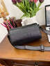 Reessy奢侈高端品牌包女百搭新款真皮單肩包時(shí)尚寬肩帶休閑斜挎包女 極夜黑 曬單實(shí)拍圖