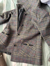 俞兆林（YUZHAOLIN）中年媽媽春秋外套女新款格子中老年秋裝50-60歲洋氣短款老人衣服 卡其色 2XL (建議105-120斤) 曬單實(shí)拍圖