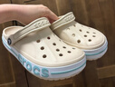 卡駱馳（CROCS）貝雅卡駱班洞洞鞋輕便耐磨一腳蹬休閑鞋女鞋時(shí)尚沙灘鞋|205089 冬日白/彩色-1LI 36 /37(220mm) 曬單實(shí)拍圖