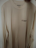 Abercrombie & Fitch美式復古舒適百搭做舊LOGO長(cháng)袖T恤春夏男裝123-4080 奶油色 M (180/100A) 曬單實(shí)拍圖