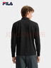 斐樂(lè ) 斐樂(lè )官方男裝針織長(cháng)袖衫2025冬季新款時(shí)尚休閑半拉鏈基礎長(cháng)T 正黑色-BK XL 180/100A/XL 曬單實(shí)拍圖