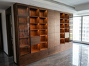 良禽佳木實(shí)木書(shū)柜一體靠墻卡座書(shū)柜定制儲物柜落地書(shū)架滿(mǎn)墻客廳收納展示柜 預約測量設計 無(wú)門(mén)每投影平米單價(jià) 曬單實(shí)拍圖