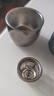 水宜生純鈦保溫杯雙層鈦杯燜茶杯男女士水杯便攜帶茶漏大容量高檔泡茶杯 T886皓月銀380ml 曬單實(shí)拍圖
