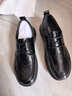 百麗男鞋質(zhì)感商務(wù)休閑皮鞋26春夏牛皮舒適通勤鞋 黑色-系帶 41 曬單實(shí)拍圖