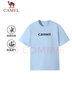 駱駝（CAMEL）夏日T恤男女微寬松圓領(lǐng)短袖冰感上衣 C35BAXLN050 冰爽藍 M 曬單實(shí)拍圖