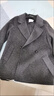 紅袖100%綿羊毛呢外套冬季新款女裝翻領(lǐng)高級質(zhì)感顯瘦氣質(zhì)雙面呢大衣 煙灰056 M 曬單實(shí)拍圖
