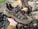 回力登山鞋男耐磨防滑徒步鞋越野運動(dòng)工裝鞋男 5353 棕色 43 曬單實(shí)拍圖