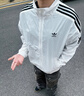 adidas復古風(fēng)休閑梭織立領(lǐng)夾克外套男女秋季阿迪達斯官方三葉草   亮白   M 曬單實(shí)拍圖