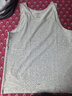 松山棉店男士背心簡(jiǎn)約純色家居外穿運動(dòng)汗衫打底睡衣涼感透氣淺灰175 曬單實(shí)拍圖