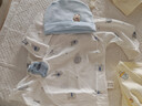 2件半背+2頂胎帽 新生嬰兒兒服無(wú)骨純棉夏初生半背睡衣和尚服上衣 2套夏款（滿(mǎn)印象小奶瓶+胎帽*2件 59 cm （1-3個(gè)月12斤以?xún)葘殞殻?曬單實(shí)拍圖