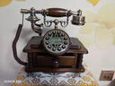 安斯艾爾 歐式仿古電話(huà)機座機美式創(chuàng  )意時(shí)尚客廳擺件復古家用固定電話(huà)無(wú)線(xiàn)插卡機 插線(xiàn)-升級版（咖色）雙鈴-按鍵 曬單實(shí)拍圖
