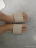 京東京造【抗菌皮紋拖】eva軟彈家居防滑浴室新款拖鞋女士 燕麥色 37-38 曬單實(shí)拍圖