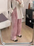俞兆林休閑垂感闊腿褲子女春秋季2026年新款小個(gè)子高腰顯瘦寬松百搭長(cháng)褲 8014粉紅色16 L 建議110-125斤 曬單實(shí)拍圖