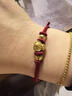 戚小米可穿黃金diy紅繩手鏈女款編織繩轉運珠手繩男本命年護身符禮物 本命年手繩【diy可調節】 曬單實(shí)拍圖