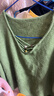 三彩2026春季新款寬松V領(lǐng)落肩袖針織衫套頭毛衫上衣純色簡(jiǎn)約休閑M 蘋(píng)果綠 M 160/84A 曬單實(shí)拍圖