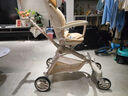 semmook遛娃神器嬰兒推車(chē)0-6歲用折疊可坐可躺帶減震雙向高景觀(guān)溜娃車(chē) 香檳金【擋風(fēng)皮質(zhì)遮陽(yáng)棚】【弓形穩固車(chē)架】 曬單實(shí)拍圖
