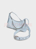 CHARLES&KEITH柔軟拉鏈式褶皺單肩包腋下包包女包女士生日禮物CK2-40782472 Sea Salt Blue海鹽藍色 S 曬單實(shí)拍圖