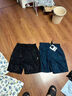 爵少（JUESHAO）冰絲薄款透氣彈力提花短褲夏季男士寬松舒適休閑褲百搭潮流五分褲 2條【黑色+藍色】透氣速干 XL 建議105-120斤 曬單實(shí)拍圖