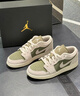 耐克女鞋AIR JORDAN 1 AJ1白綠低幫復古板鞋籃球鞋 HV4396-201 38.5 曬單實(shí)拍圖