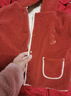 童泰（TONGTAI）寶寶外套冬季夾棉兒童衣服男女童外出連帽上衣休閑開(kāi)衫紅色100cm 曬單實(shí)拍圖