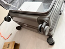 雙星（doublestar）高顏值側開(kāi)蓋行李箱大容量箱女男學(xué)生多功能拉桿箱登機密碼皮箱子 鐵灰色【可坐人丨帶杯架】新色系 28英寸 -多人長(cháng)途 曬單實(shí)拍圖