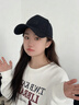 貓人帽子女士棒球帽女款鴨舌帽女韓版潮百搭休閑女遮陽(yáng)帽太陽(yáng)帽 黑色 曬單實(shí)拍圖