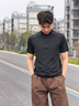 HOTSUIT短袖T恤男夏季戶(hù)外透氣彈力半拉鏈簡(jiǎn)約戶(hù)外休閑運動(dòng)速干衣 黑色 L 曬單實(shí)拍圖