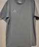 阿迪達斯（adidas）T恤男夏季運動(dòng)透氣輕薄寬松棉短袖 深灰/淺灰 L 曬單實(shí)拍圖