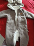 babylove【清倉】嬰幼兒連帽連體衣加厚保暖外出服冬季寶寶哈衣爬服 樺木麻 80cm 曬單實(shí)拍圖
