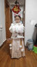 安妮優(yōu)兒（Anneyol）格格服女童漢服冬季古裝兒童冬裝國風(fēng)加厚旗袍裙拜年服 粉色 120 曬單實(shí)拍圖