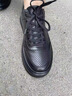 Q ZHIHE奢侈品牌男鞋新款高檔頭層牛皮男鞋輕奢高端板鞋真皮百搭厚底透氣 黑色【頭層牛皮】 皮鞋碼 40 (250mm) 等于運動(dòng)鞋41碼 曬單實(shí)拍圖