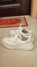 愛(ài)步（ECCO）舒適百搭厚底休閑板鞋 街頭球鞋女鞋272813 白色/灰白色38 HL 曬單實(shí)拍圖