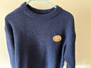 馬登女裝美式顆粒絨圈圈毛衣秋季復古套頭軟糯針織衫內搭打底上衣 寶藍 L 曬單實(shí)拍圖