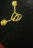 周六福（ZLF）  黃金耳釘彎勾磨砂圓珠簡(jiǎn)約耳環(huán)飾品送禮 計價(jià) 足金 1.39g 曬單實(shí)拍圖