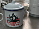 拜杰搪瓷杯鐵杯子搪瓷缸水杯復古老式帶蓋鐵茶缸子大容量1200ml  曬單實(shí)拍圖