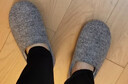 內泊（NEIBO）【超舒服】乳膠棉拖鞋男冬季女室內家居大碼防滑防臭保暖羊毛灰44 曬單實(shí)拍圖