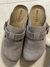 百麗休閑厚底增高3cm勃肯鞋男春夏包頭半拖外穿拖鞋B3731 灰色 40 曬單實(shí)拍圖