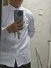 貓人襯衫男長(cháng)袖純色商務(wù)職業(yè)正裝男士棉質(zhì)白襯衫工裝外套休閑襯衣男 曬單實(shí)拍圖
