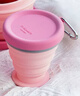 M Square折疊水杯硅膠杯折疊碗泡面碗出差旅行戶(hù)外寶寶露營(yíng)野餐嬰兒便攜式 櫻花粉【升級款|贈登山扣】 曬單實(shí)拍圖
