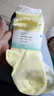 全棉時(shí)代兒童襪子7A抗菌嬰幼兒寶寶純棉中筒襪 黃白綠 14-16cm 曬單實(shí)拍圖