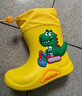 牧萌兒童雨鞋男童女童防水立體寶寶防滑耐磨卡通雨靴 挖掘機恐龍 16碼 曬單實(shí)拍圖