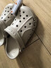 卡駱馳（CROCS）貝雅洞洞鞋男鞋女鞋輕便耐磨一腳蹬拖鞋休閑鞋百搭花園鞋|10126 卵石色-2V3 36 /37(220mm) 曬單實(shí)拍圖