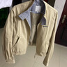 茵曼撞色格紋立領(lǐng)純棉刺繡外套2025秋女裝新款夾克上衣 卡其色 L 曬單實(shí)拍圖