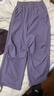 茵曼（INMAN）童裝女童輕便軟殼褲秋季兒童中大童寬松休閑褲戶(hù)外工裝褲 紫色 140 曬單實(shí)拍圖